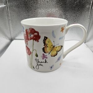 Thank You Floral Butterfly Mug By Burton + Burton